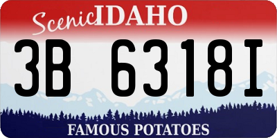 ID license plate 3B6318I