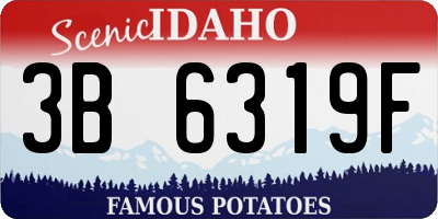 ID license plate 3B6319F