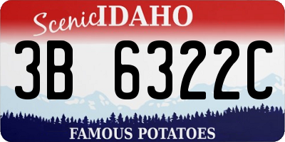 ID license plate 3B6322C