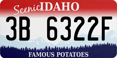 ID license plate 3B6322F