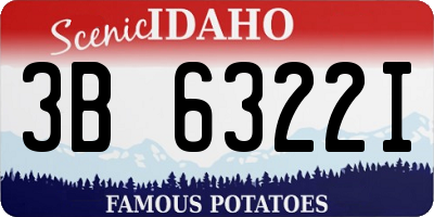 ID license plate 3B6322I