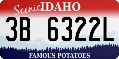 ID license plate 3B6322L