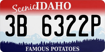 ID license plate 3B6322P