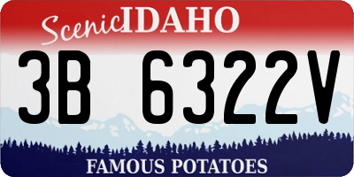 ID license plate 3B6322V