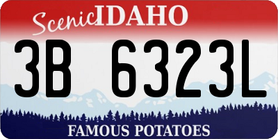 ID license plate 3B6323L