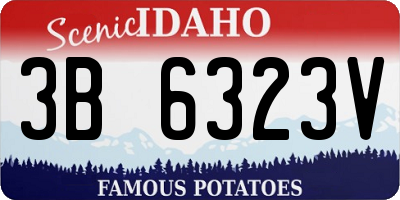 ID license plate 3B6323V