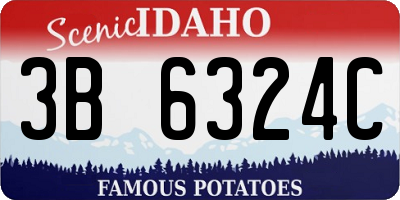 ID license plate 3B6324C