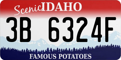 ID license plate 3B6324F