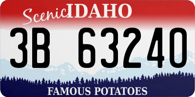 ID license plate 3B6324O