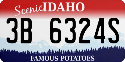 ID license plate 3B6324S