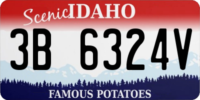 ID license plate 3B6324V