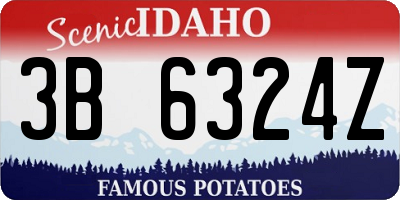 ID license plate 3B6324Z