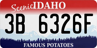 ID license plate 3B6326F
