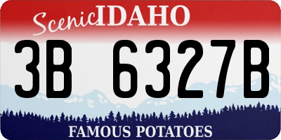 ID license plate 3B6327B