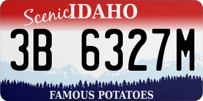 ID license plate 3B6327M