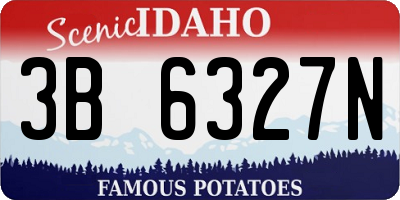 ID license plate 3B6327N
