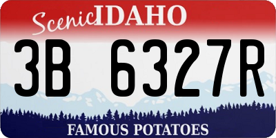 ID license plate 3B6327R