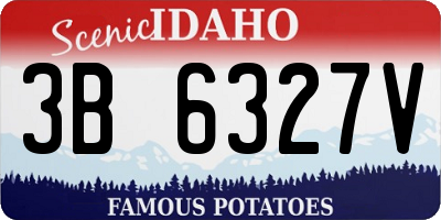 ID license plate 3B6327V