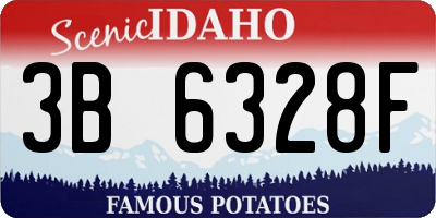 ID license plate 3B6328F