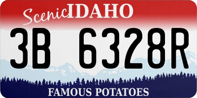 ID license plate 3B6328R