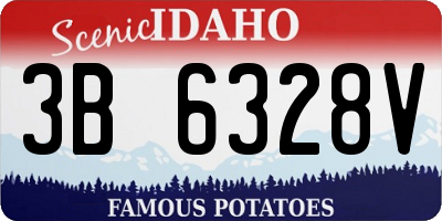 ID license plate 3B6328V