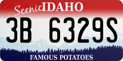 ID license plate 3B6329S