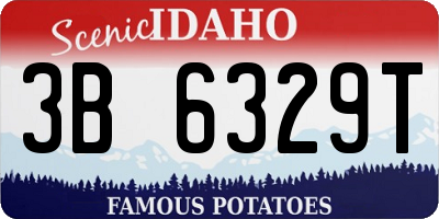 ID license plate 3B6329T