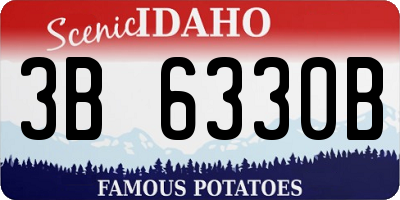 ID license plate 3B6330B