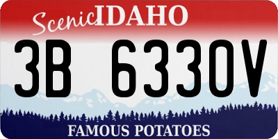 ID license plate 3B6330V