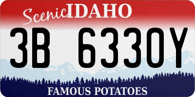 ID license plate 3B6330Y