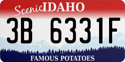 ID license plate 3B6331F
