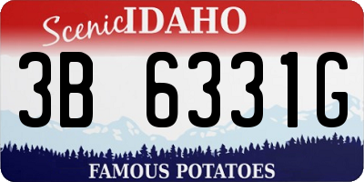 ID license plate 3B6331G