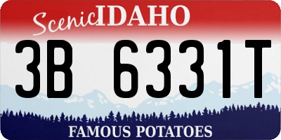 ID license plate 3B6331T