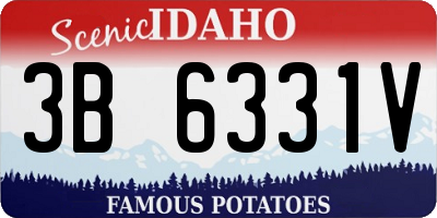 ID license plate 3B6331V