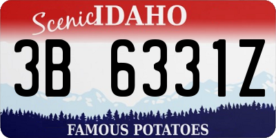 ID license plate 3B6331Z