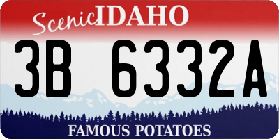 ID license plate 3B6332A