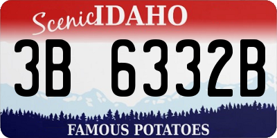 ID license plate 3B6332B