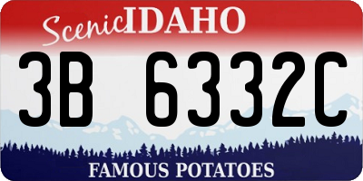ID license plate 3B6332C