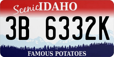 ID license plate 3B6332K