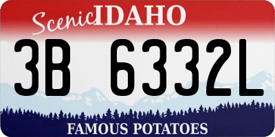 ID license plate 3B6332L
