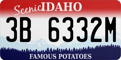 ID license plate 3B6332M