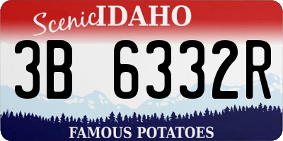ID license plate 3B6332R
