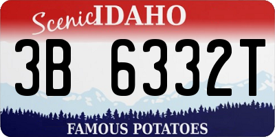 ID license plate 3B6332T