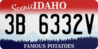 ID license plate 3B6332V
