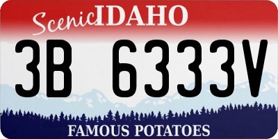 ID license plate 3B6333V