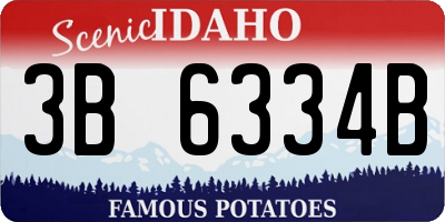 ID license plate 3B6334B