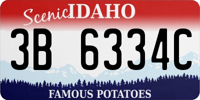 ID license plate 3B6334C