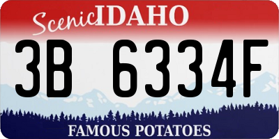 ID license plate 3B6334F