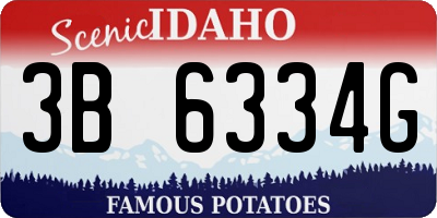 ID license plate 3B6334G