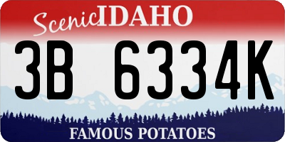 ID license plate 3B6334K